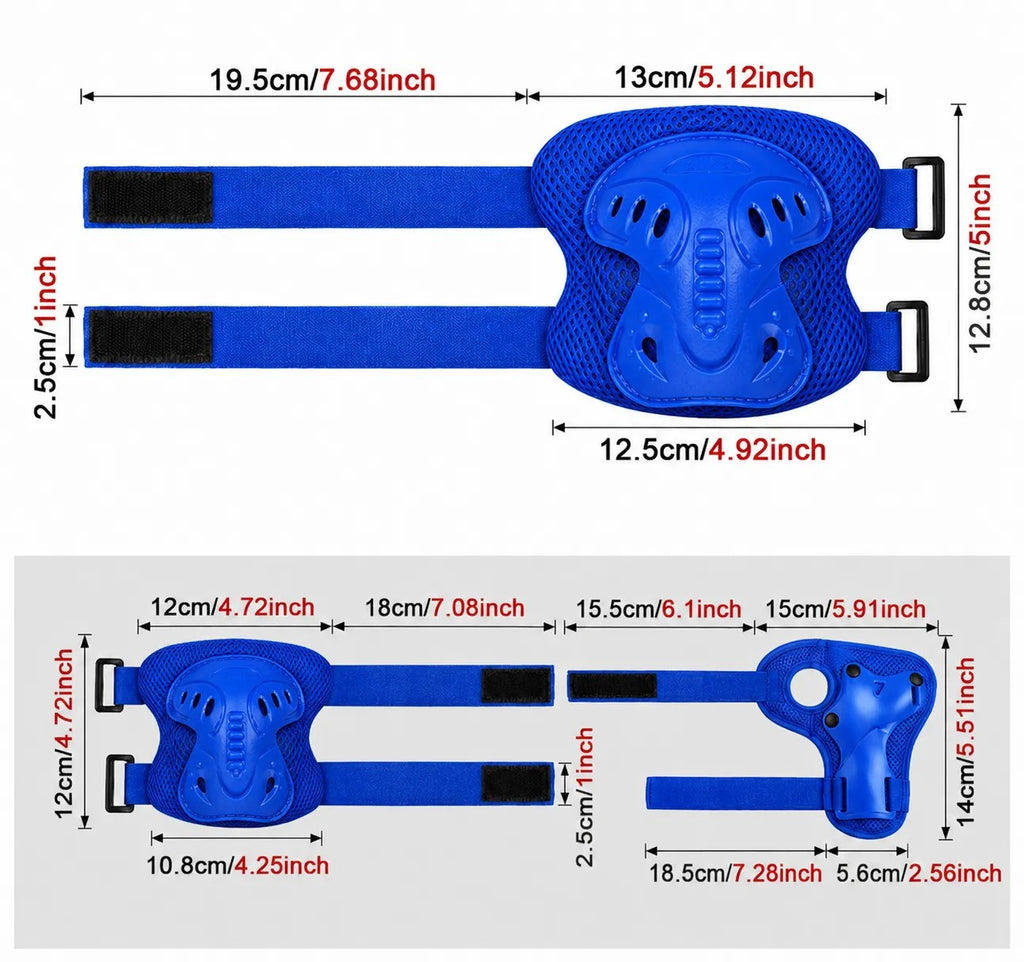 Kunert Kids protective gear set Niko 2, 6-piece: knee, elbow and wrist guards – blue - photo 6