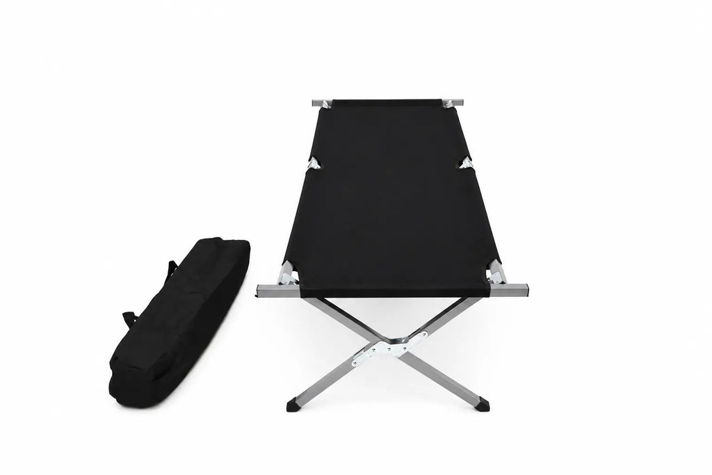 Kunert Folding camp bed Iron with carry bag, up to 120 kg – black - photo 3