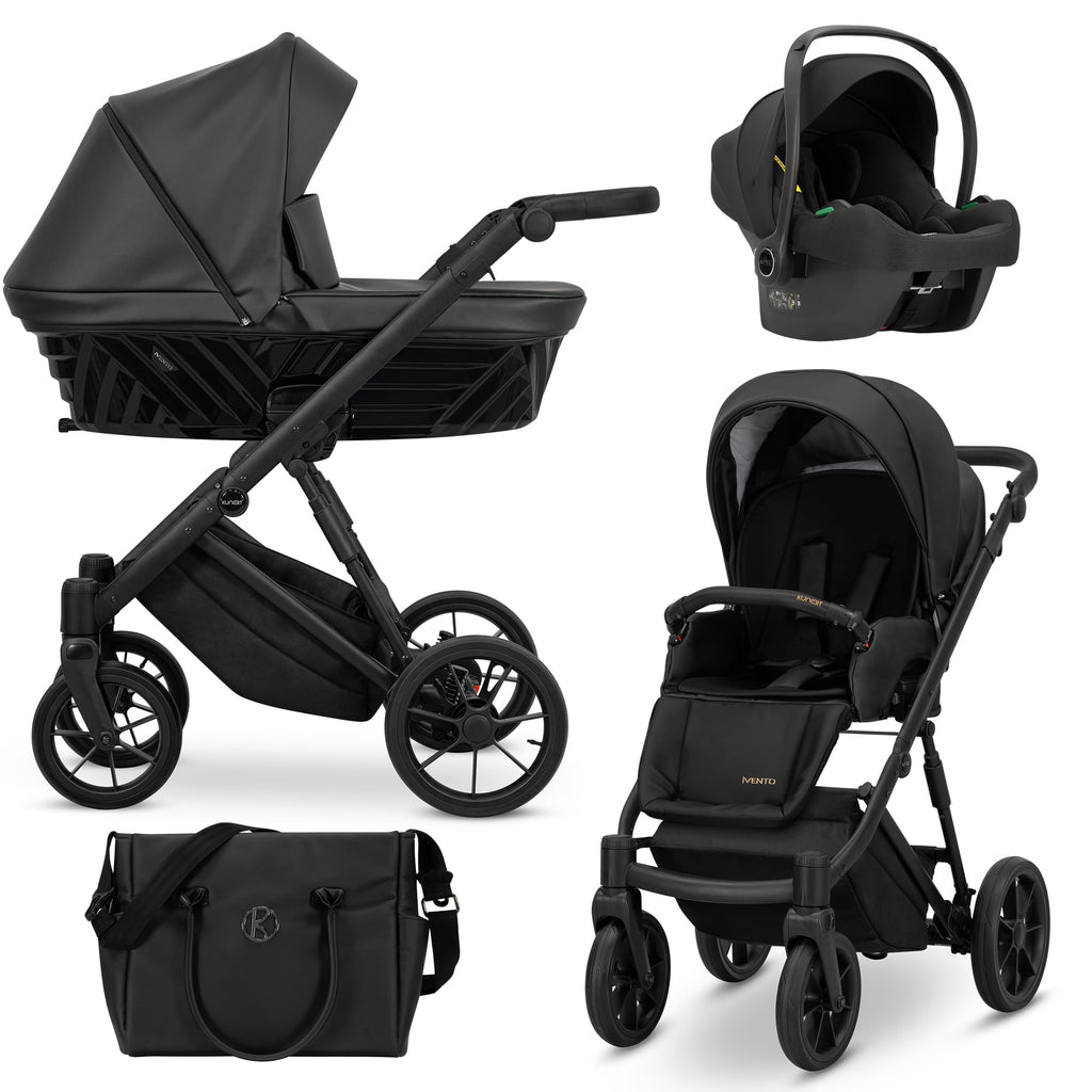 Kunert Ivento 3-in-1 Stroller – Black Pearl – image 1