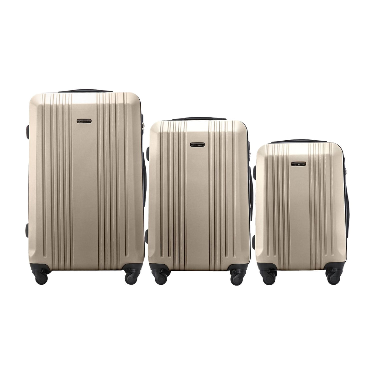 Wings Kestrel 3-Piece Hard Shell Suitcase Set – Champagne
