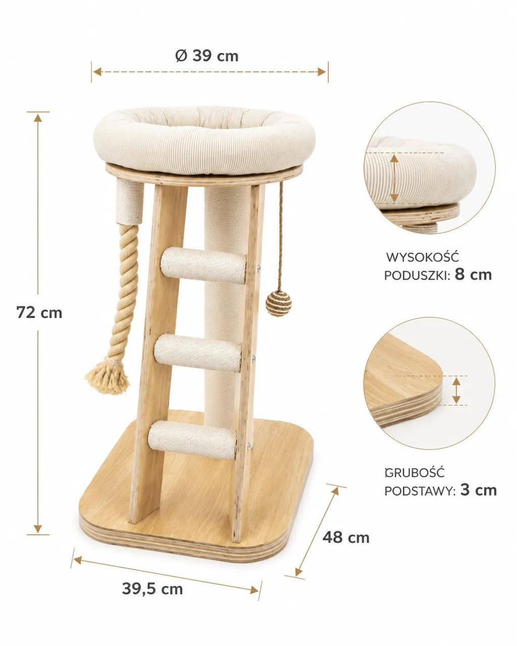Kunert Cat tree Simba with bed and ladder - photo 7