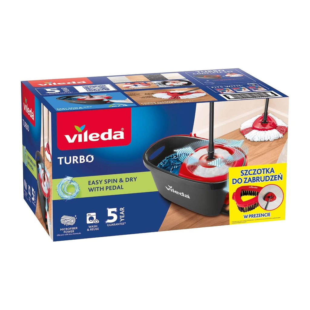 Vileda Turbo Spin Mop and Bucket Set – with Dirt Brush - photo 4