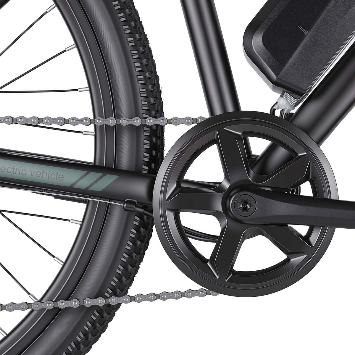 Ancheer Electric Mountain Bike 27.5" – Black / Green - photo 6