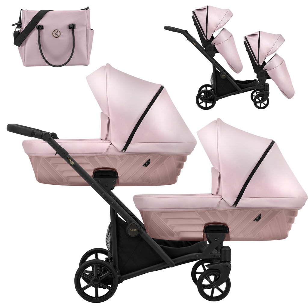 Kunert Ivento Duo 2-in-1 Twin Stroller – Eco Pink Metalic – image 1