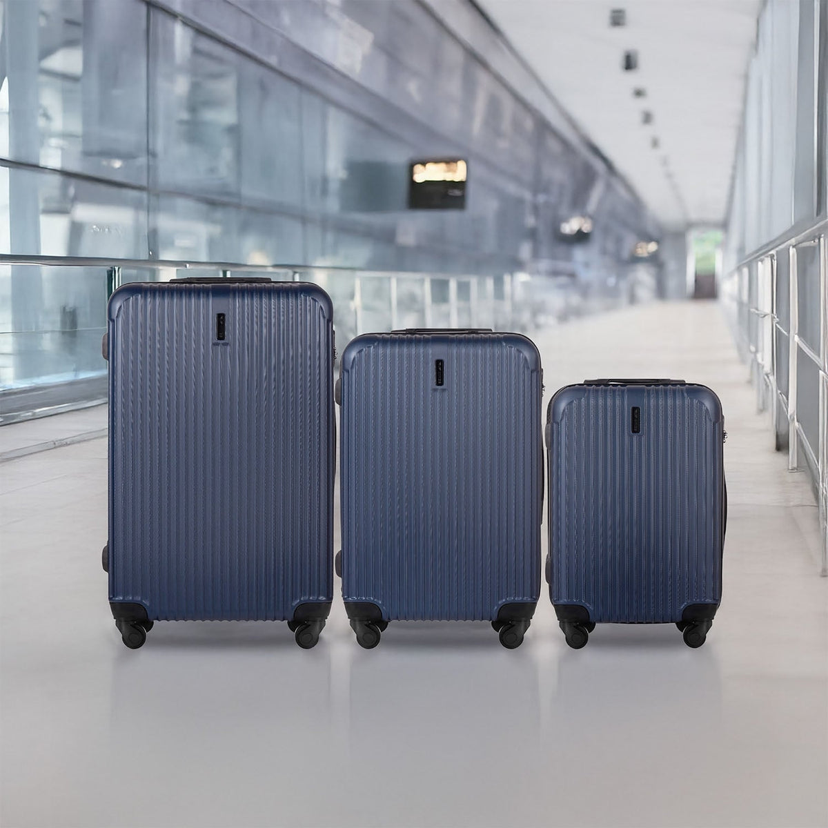 Wings Egret 3-Piece Hard Shell Suitcase Set – Navy - photo 5