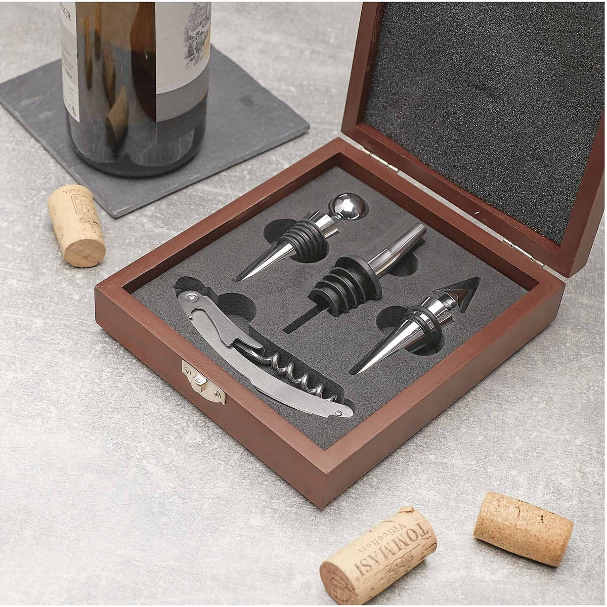 Konighoffer Pinot Wine Set – 5 Pieces in Wooden Gift Box - photo 4