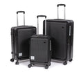 Kunert Hard-shell suitcase set Tabi, 3 pieces, 360° wheels, combination lock – black