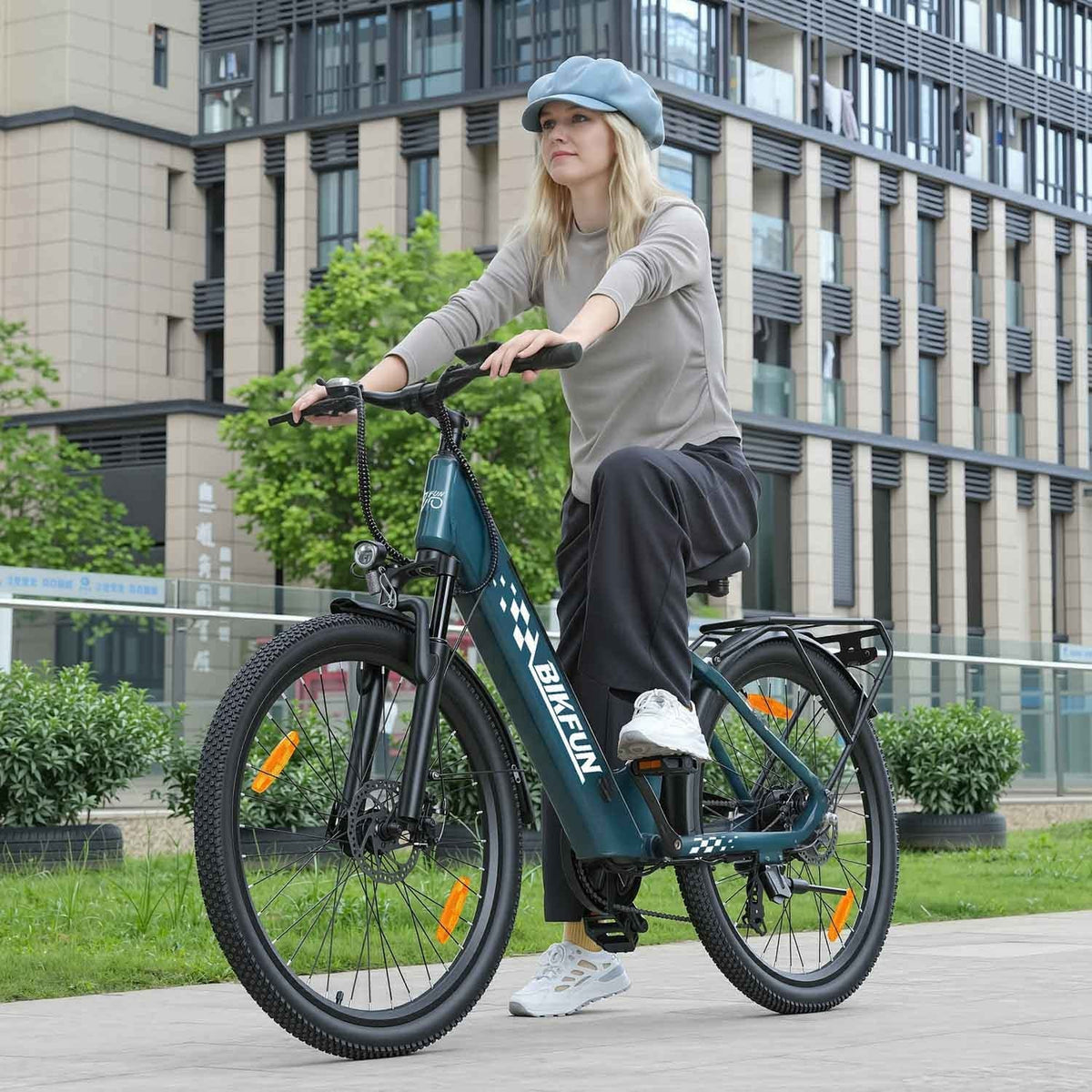 Bikfun AMAK00053 Women's Electric Bike 26" – Dark Green - photo 11