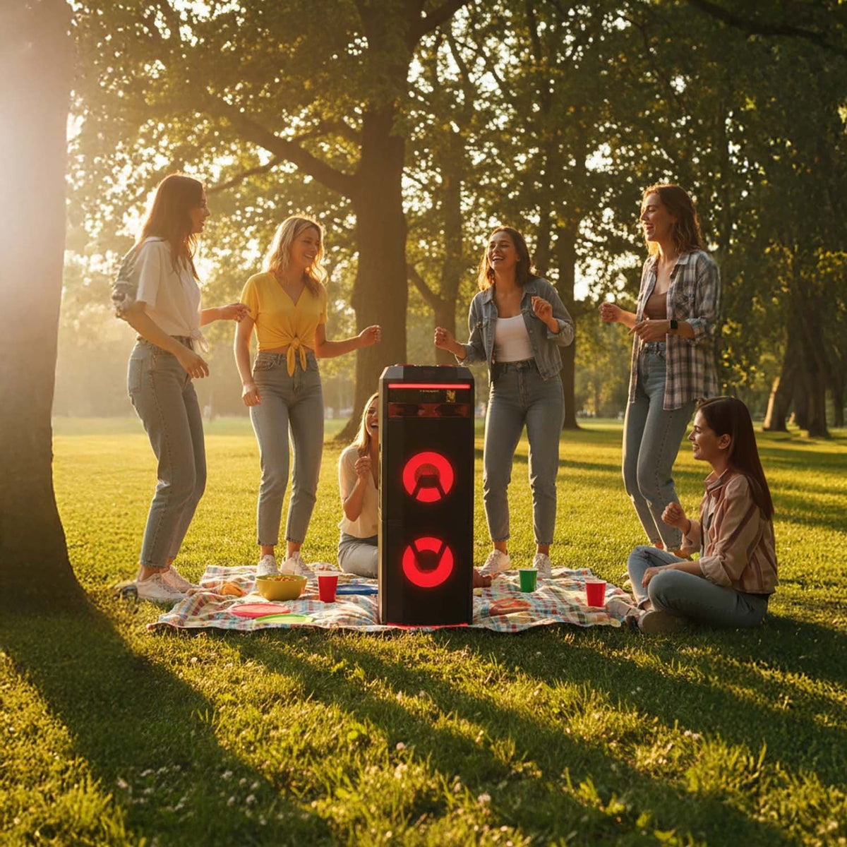 Blaupunkt PS1.1BD Party Speaker 1000 W – Karaoke, 2 Wireless Mics - photo 5