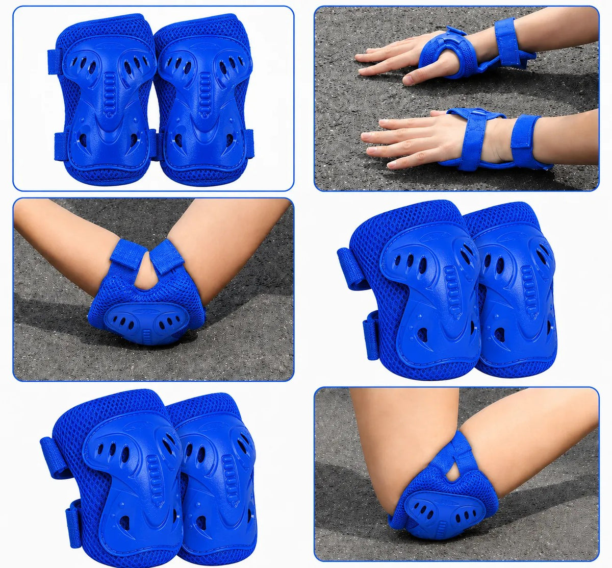 Kunert Kids protective gear set Niko 2, 6-piece: knee, elbow and wrist guards – blue - photo 8