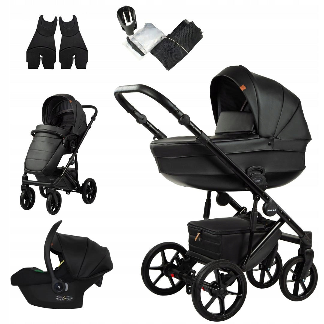 MOMMO Deluxe 3-in-1 Stroller – Black – image 1