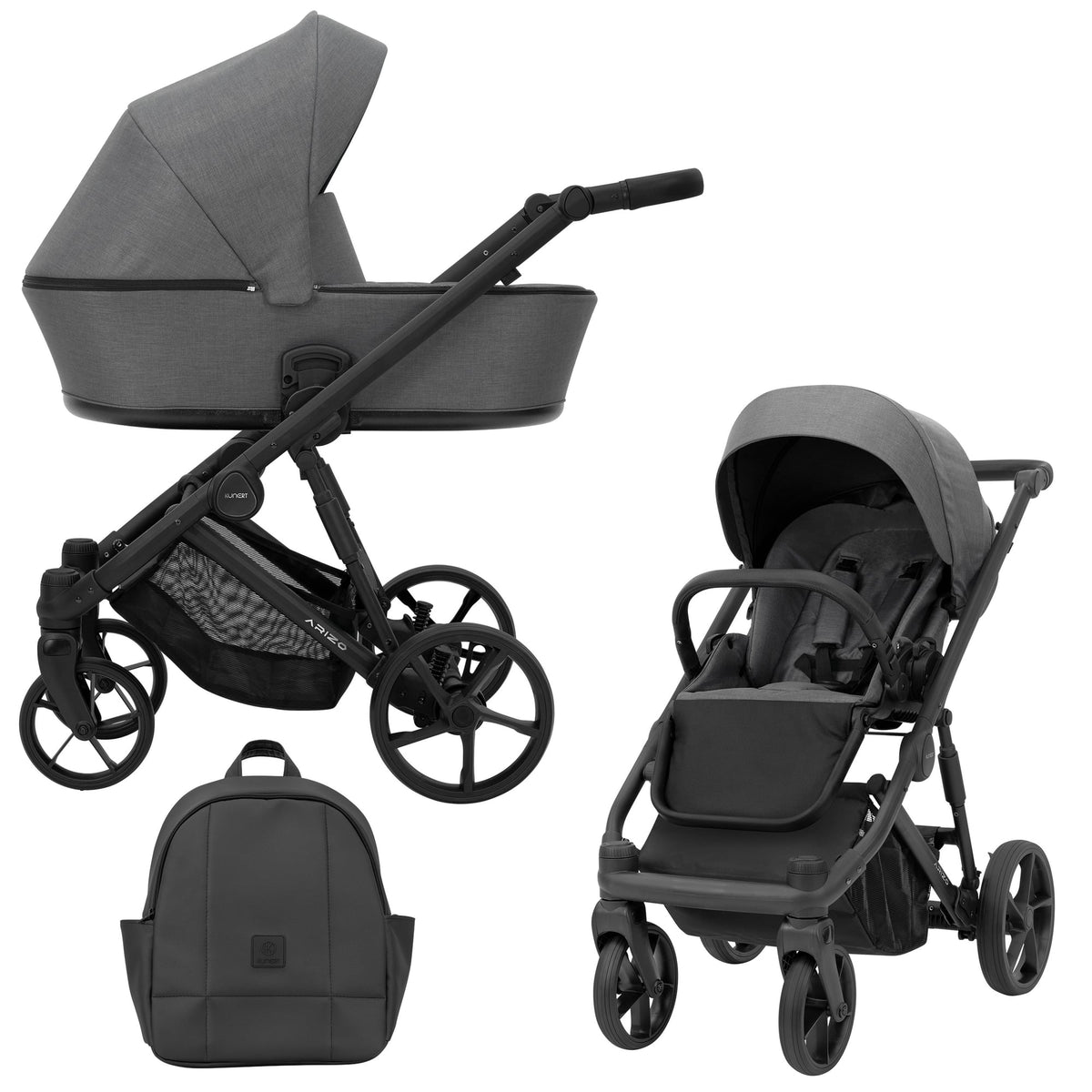 Kunert Arizo 2-in-1 Stroller – Graphite – image 1
