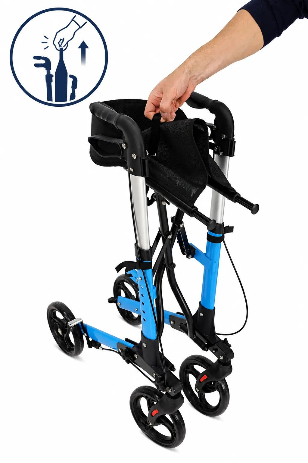 Kunert Rollator Dynamic 4-wheel with seat and bag - photo 5