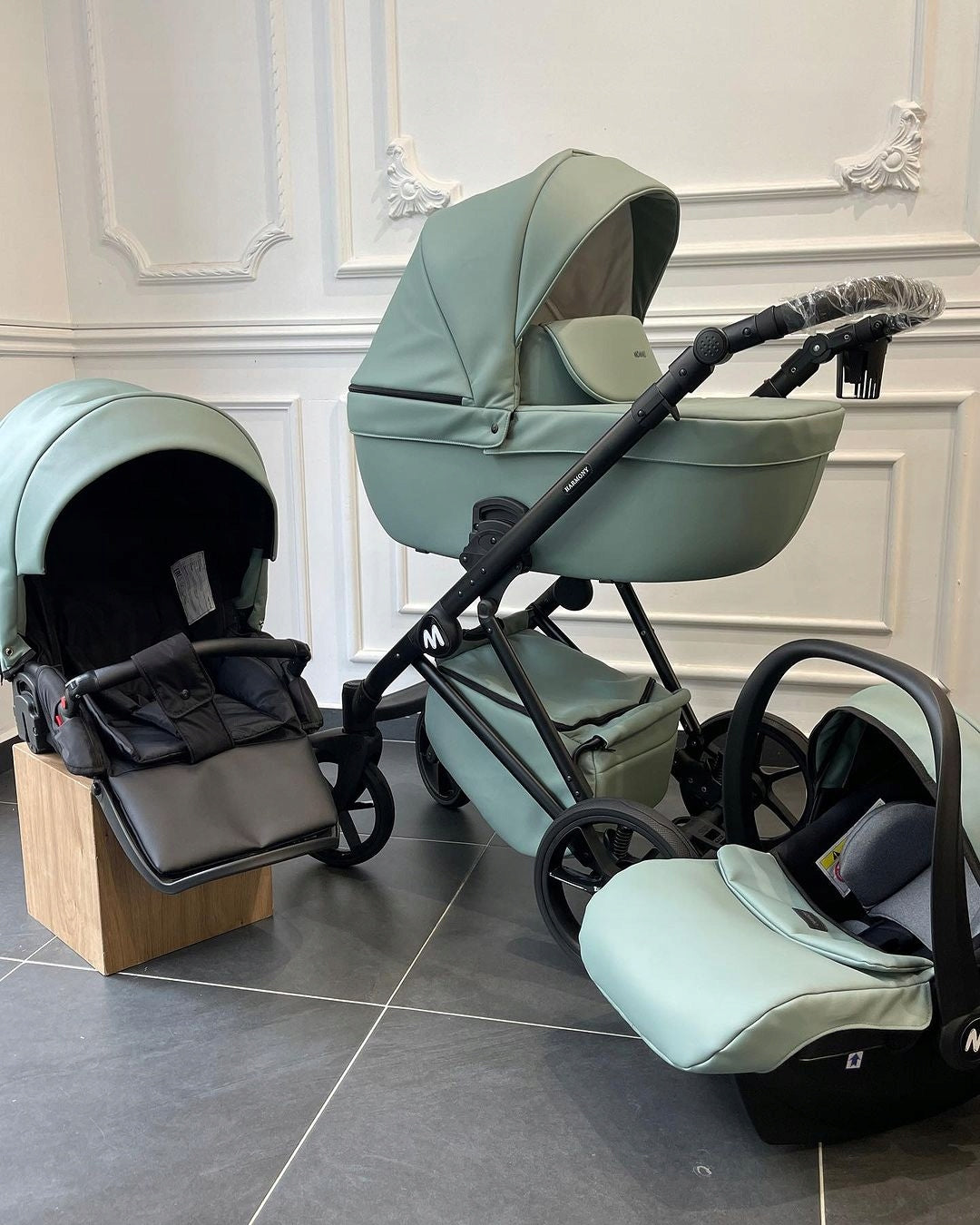 MOMMO Harmony 3-in-1 Stroller – Mint – image 4