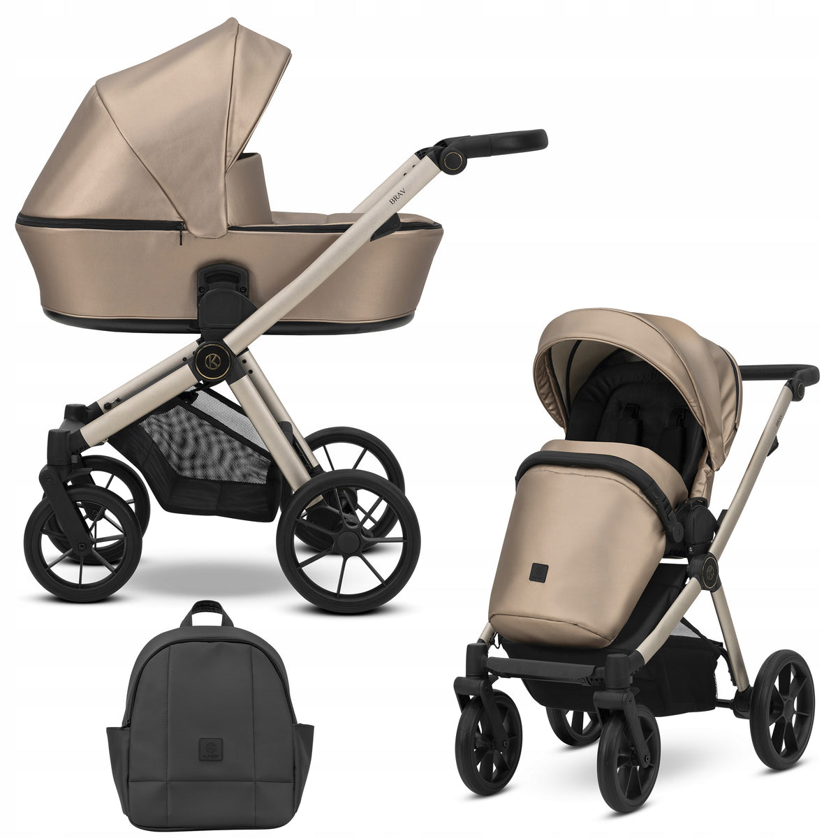 Kunert Brav 2-in-1 Stroller – Cappuccino – image 1