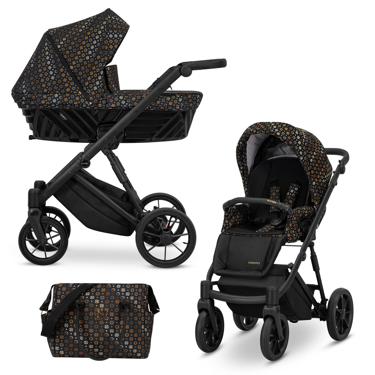 Wózek dziecięcy Kunert Ivento 2w1 - kolor: Black Style