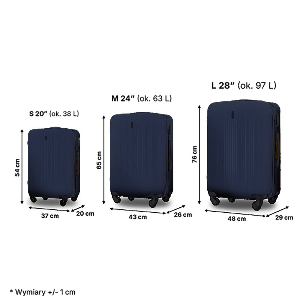 Wings Egret 3-Piece Hard Shell Suitcase Set – Navy - photo 4