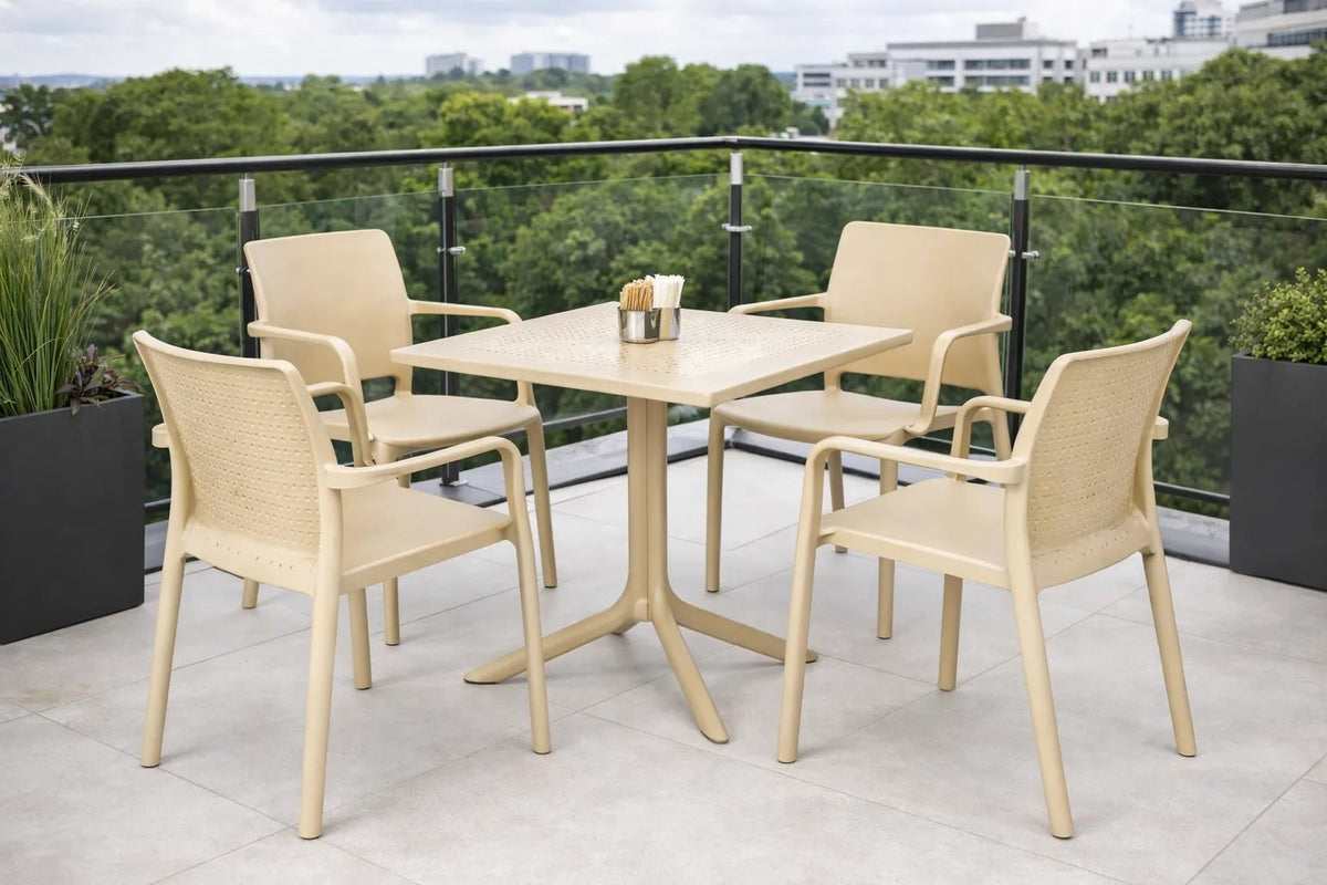 Kunert Garden furniture set MIAMI: table 80x80 + 4 chairs – cappuccino - photo 4