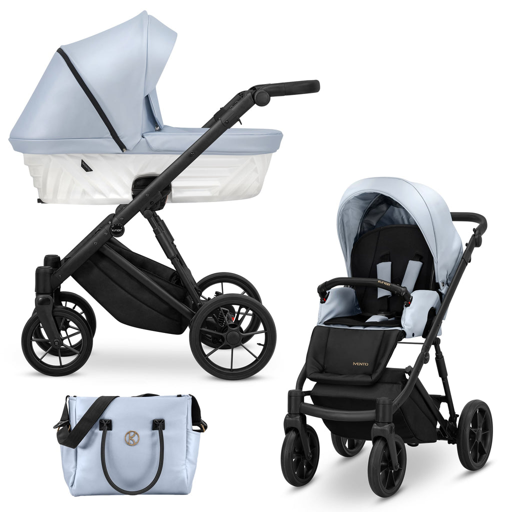 Kunert Ivento 2-in-1 Stroller – Eco Baby Blue Metalic – image 1