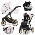 Kunert Ivento Premium 3-in-1 Stroller – Delicate Flowers – image 1