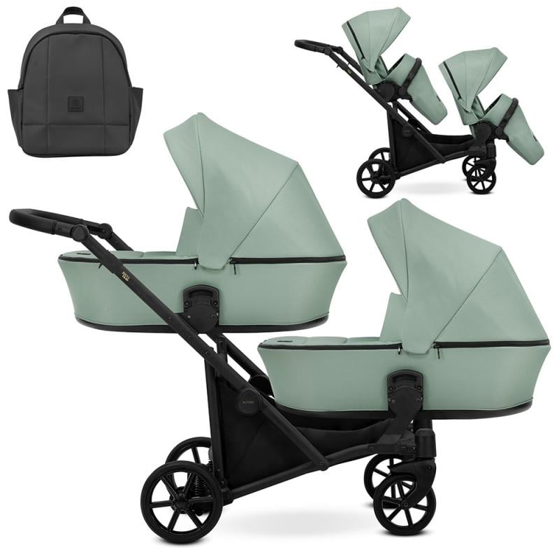 Kunert Brav Duo 2-in-1 Twin Stroller – Graphite – image 1