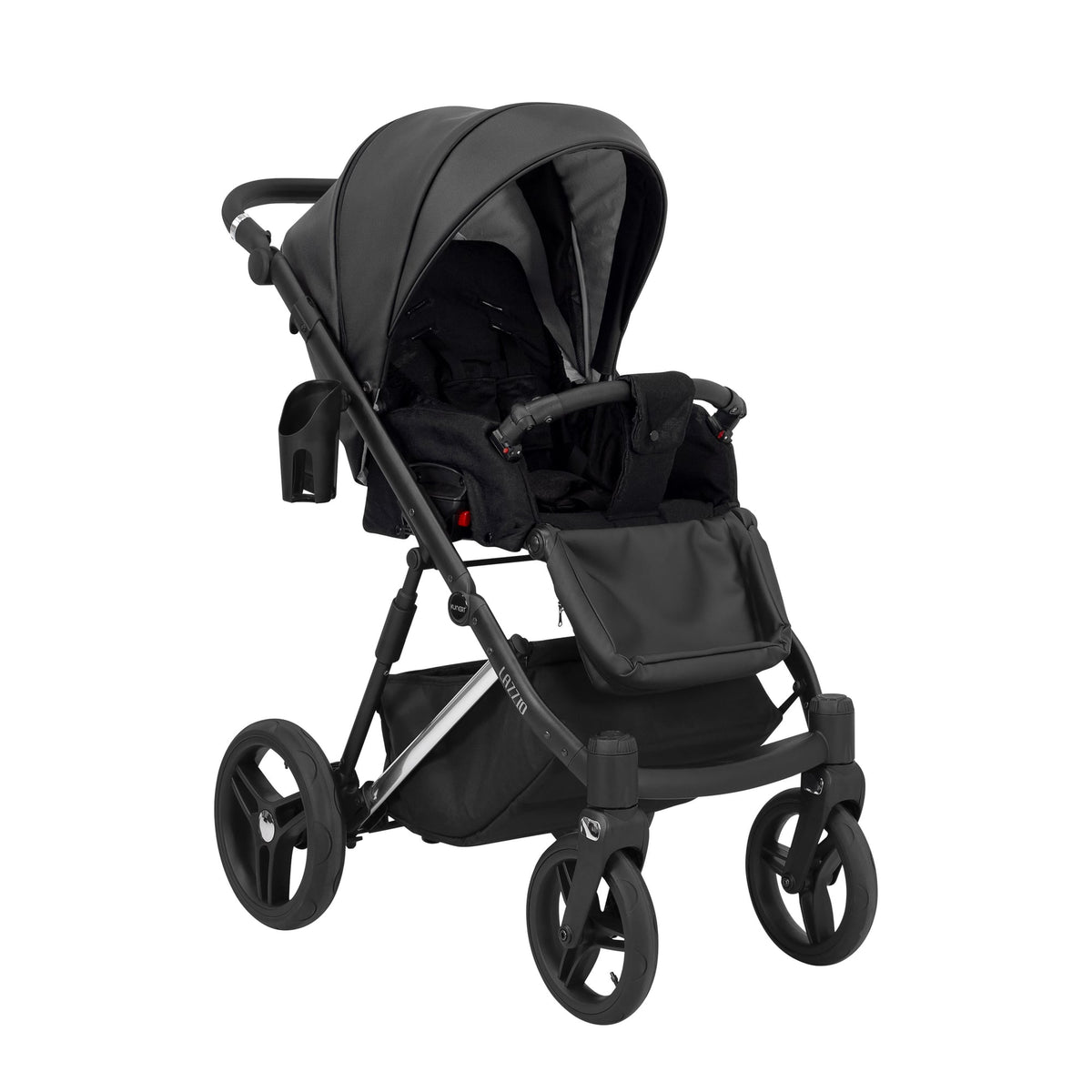 Wózek dziecięcy Kunert Lazzio Premium 2w1 - Srebrna rama - kolor: Czarny Eco