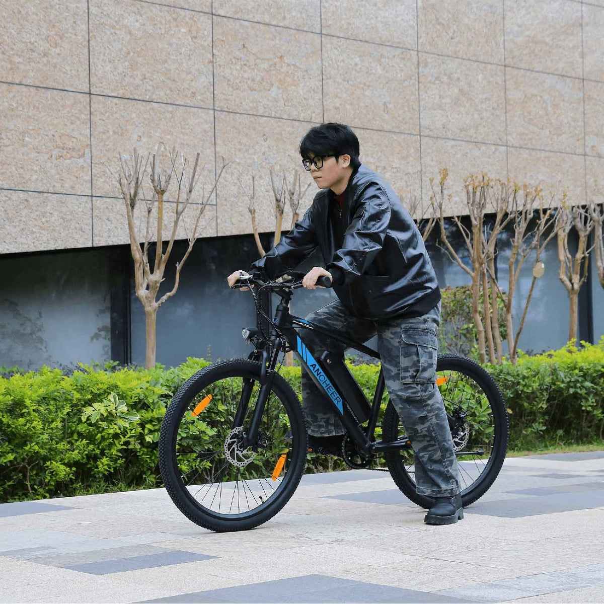 Ancheer Electric Mountain Bike 27.5" – Black / Blue - photo 12