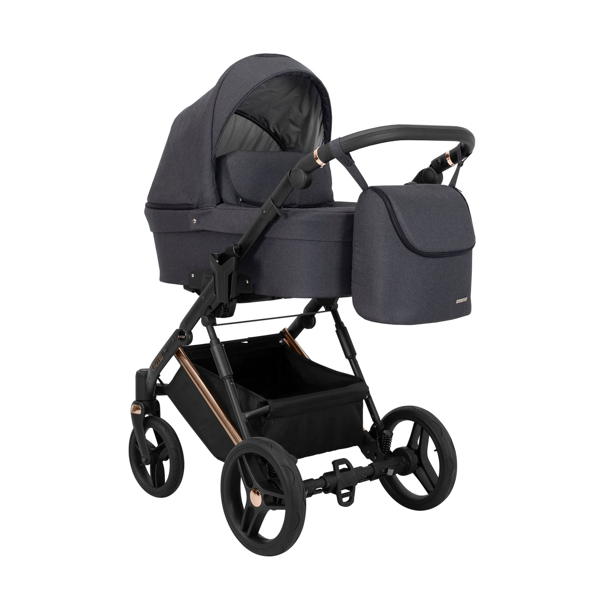 Wózek dziecięcy Kunert Lazzio Premium 2w1 - Miedziana rama - kolor: Antracyt