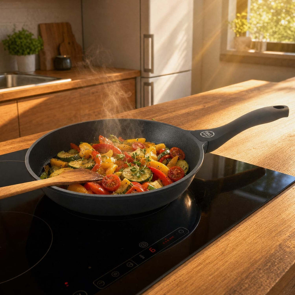 MG Home Black Frying Pan 28 cm – Cast Aluminium, Non-Stick - photo 7