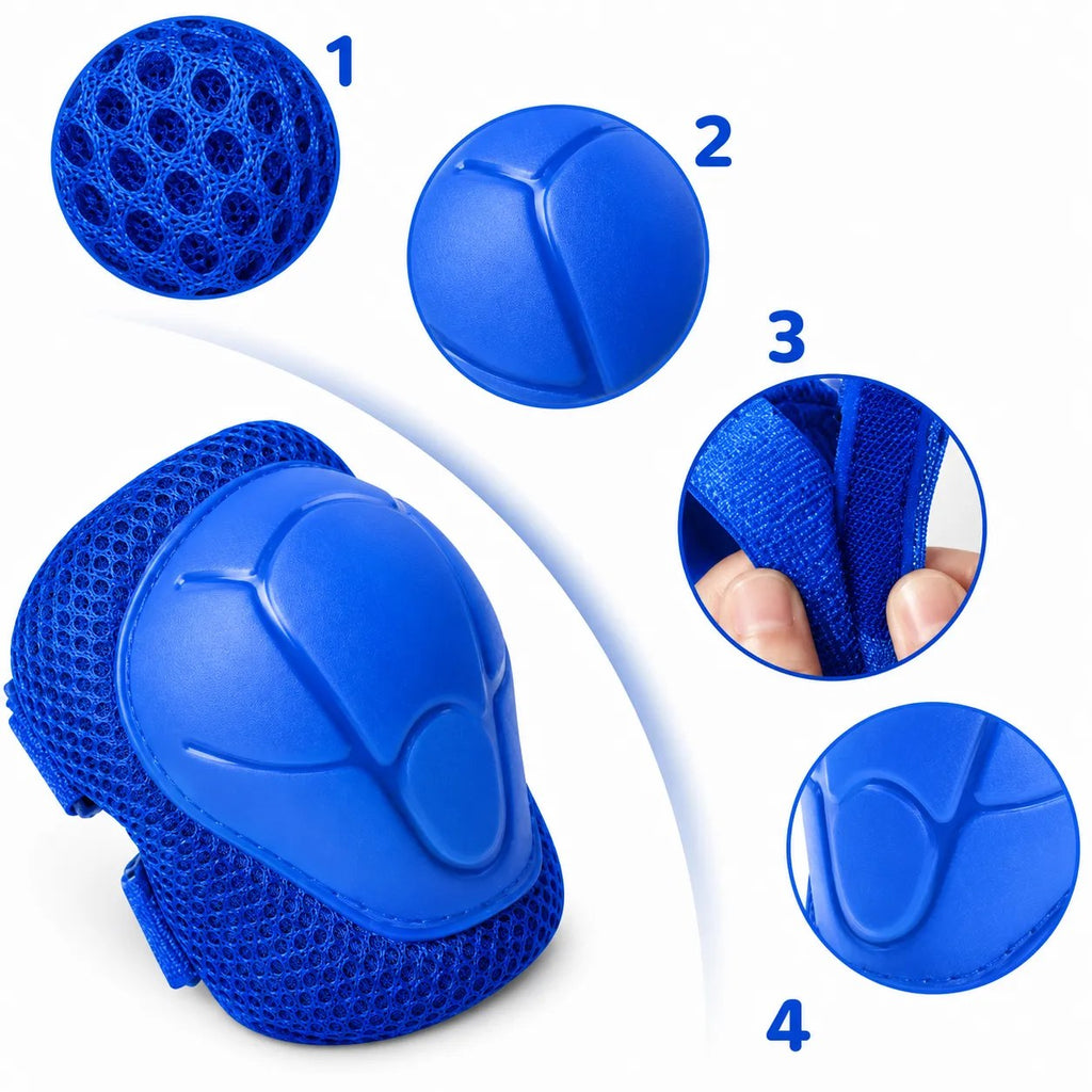 Kunert Kids protective gear set Niko 1, 6-piece: knee, elbow and wrist guards – blue - photo 2