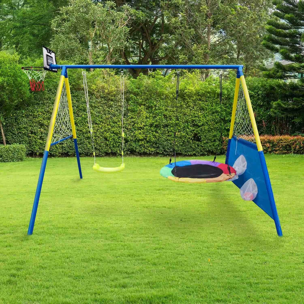 Jumi 4-in-1 Kids' Swing – Nest Swing with Basketball Hoop - photo 5