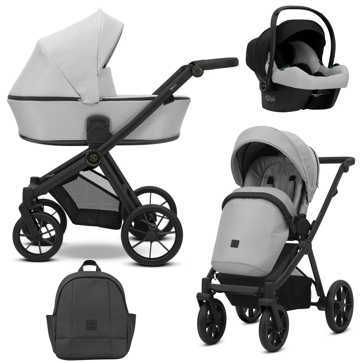 Kunert Brav 3-in-1 Stroller – Grey – image 1