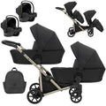 Kunert Brav Duo 2-in-1 Twin Stroller – Black Eco – image 1