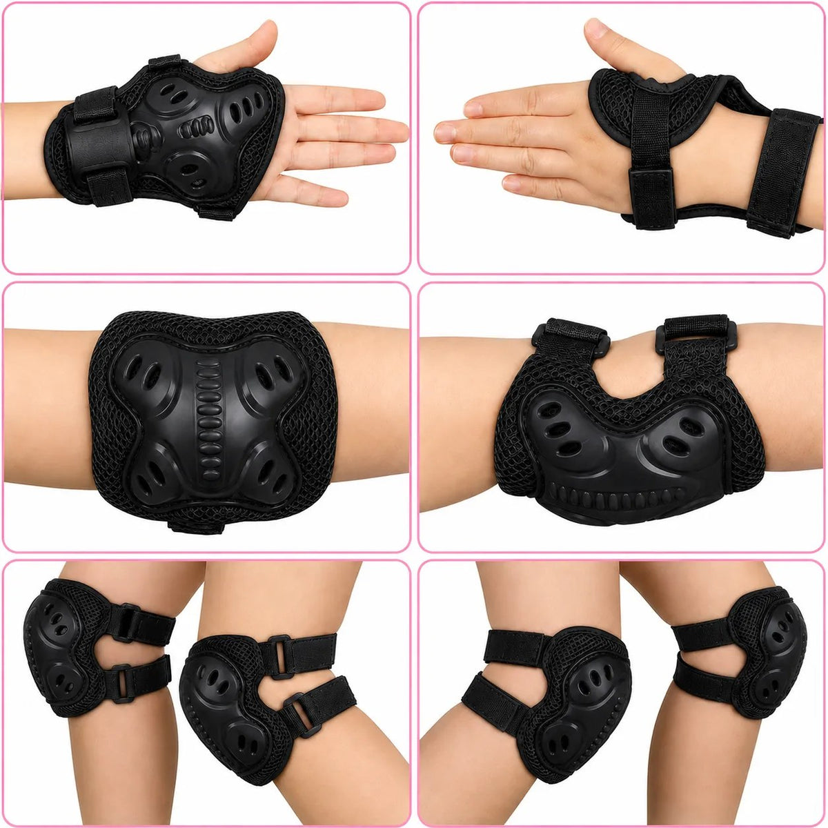 Kunert Kids protective gear set Kely 2, 6-piece: knee, elbow and wrist guards – black - photo 7