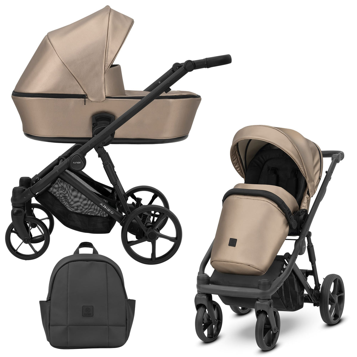 Kunert Arizo 2-in-1 Stroller – Cappuccino Eco – image 1