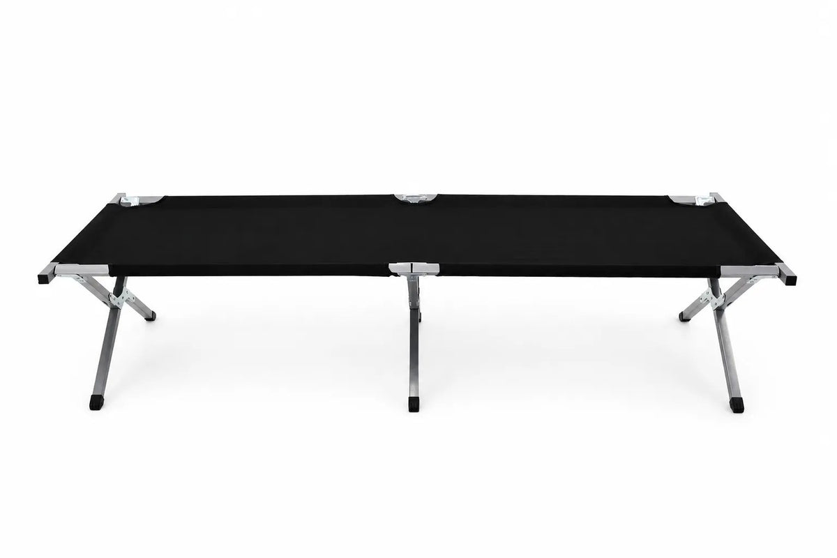 Kunert Folding camp bed Iron with carry bag, up to 120 kg – black - photo 4