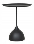 Kunert Round side table Vito, black metal