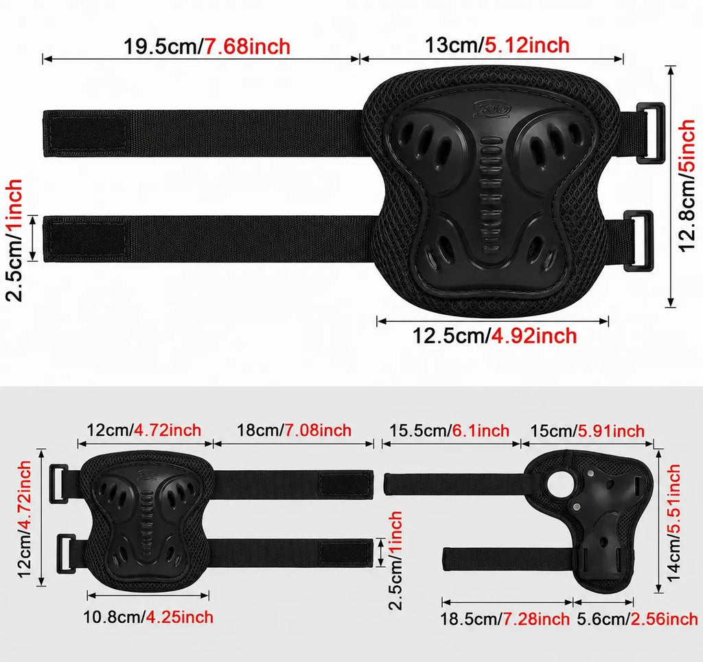 Kunert Kids protective gear set Kely 2, 6-piece: knee, elbow and wrist guards – black - photo 3