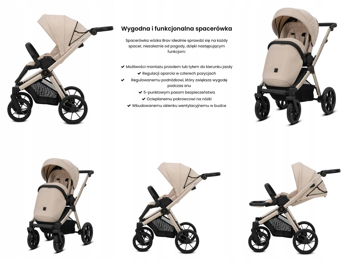 Kunert Brav 3-in-1 Stroller – White – image 11