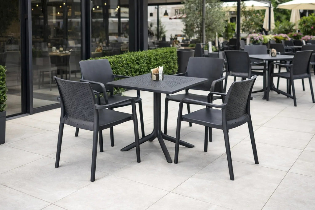 Kunert Garden furniture set MIAMI: table 80x80 + 4 chairs – graphite - photo 4