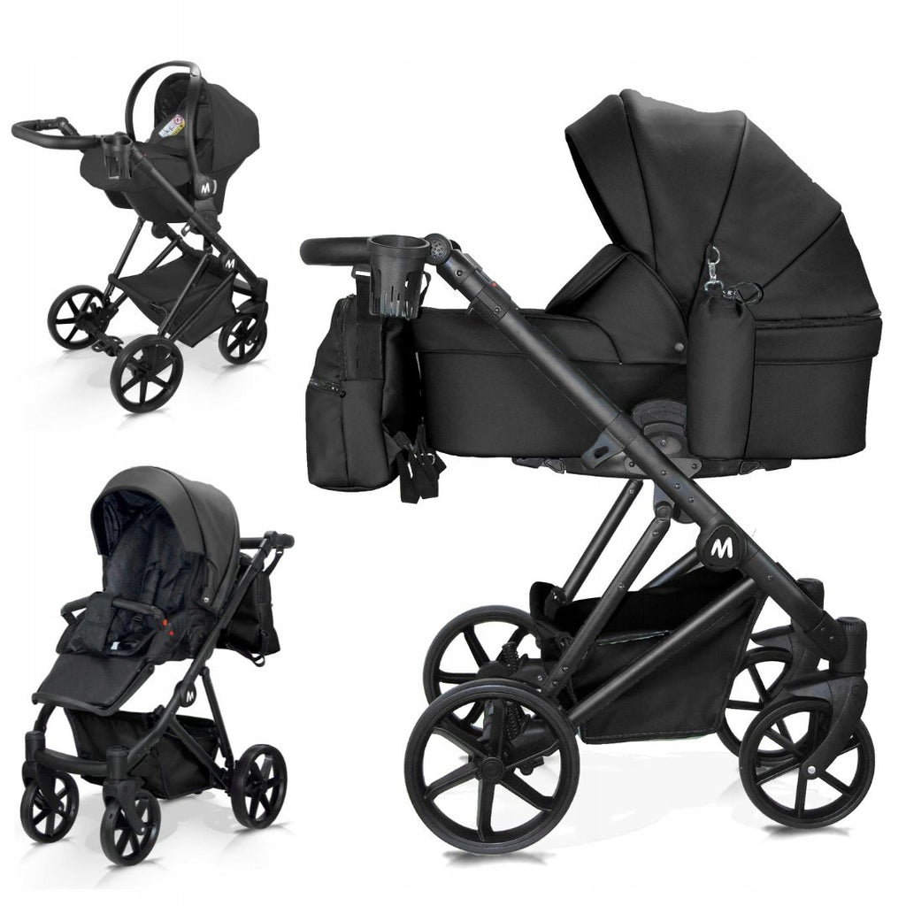 MOMMO Royal 3-in-1 Stroller – Black – image 1