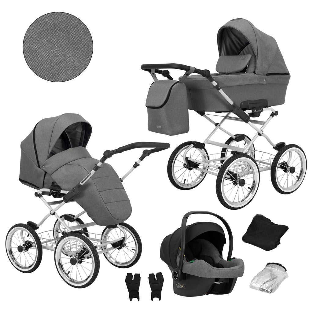 Kunert Romantic 3-in-1 Stroller – Grey – image 1