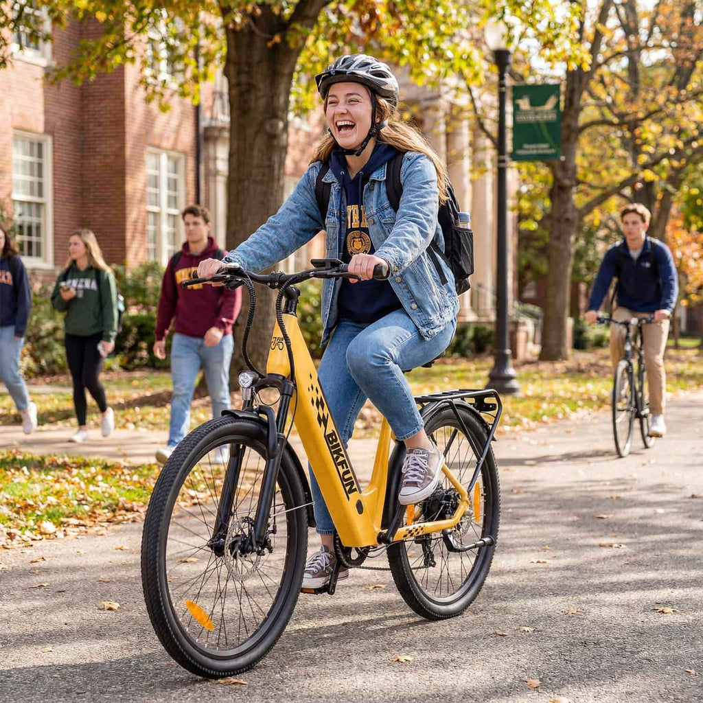 Bikfun AMAK00053 Women's Electric Bike 26" – Yellow - photo 15