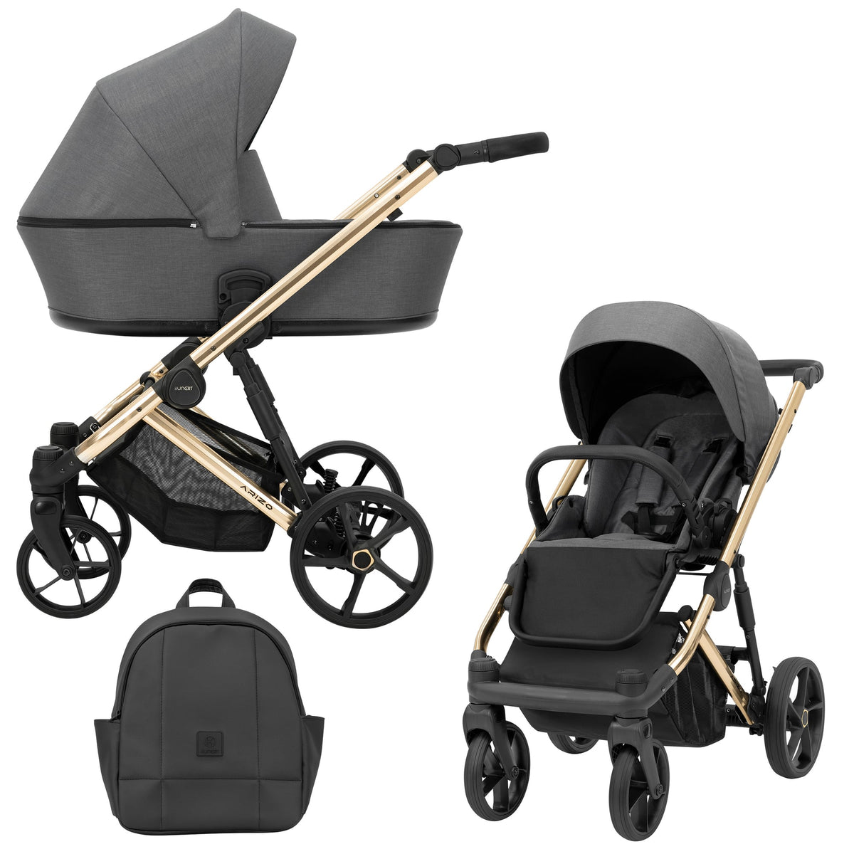 Kunert Arizo Premium 2-in-1 Stroller – Graphite – image 1