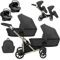 Kunert Brav Duo 3-in-1 Twin Stroller – Graphite – image 1