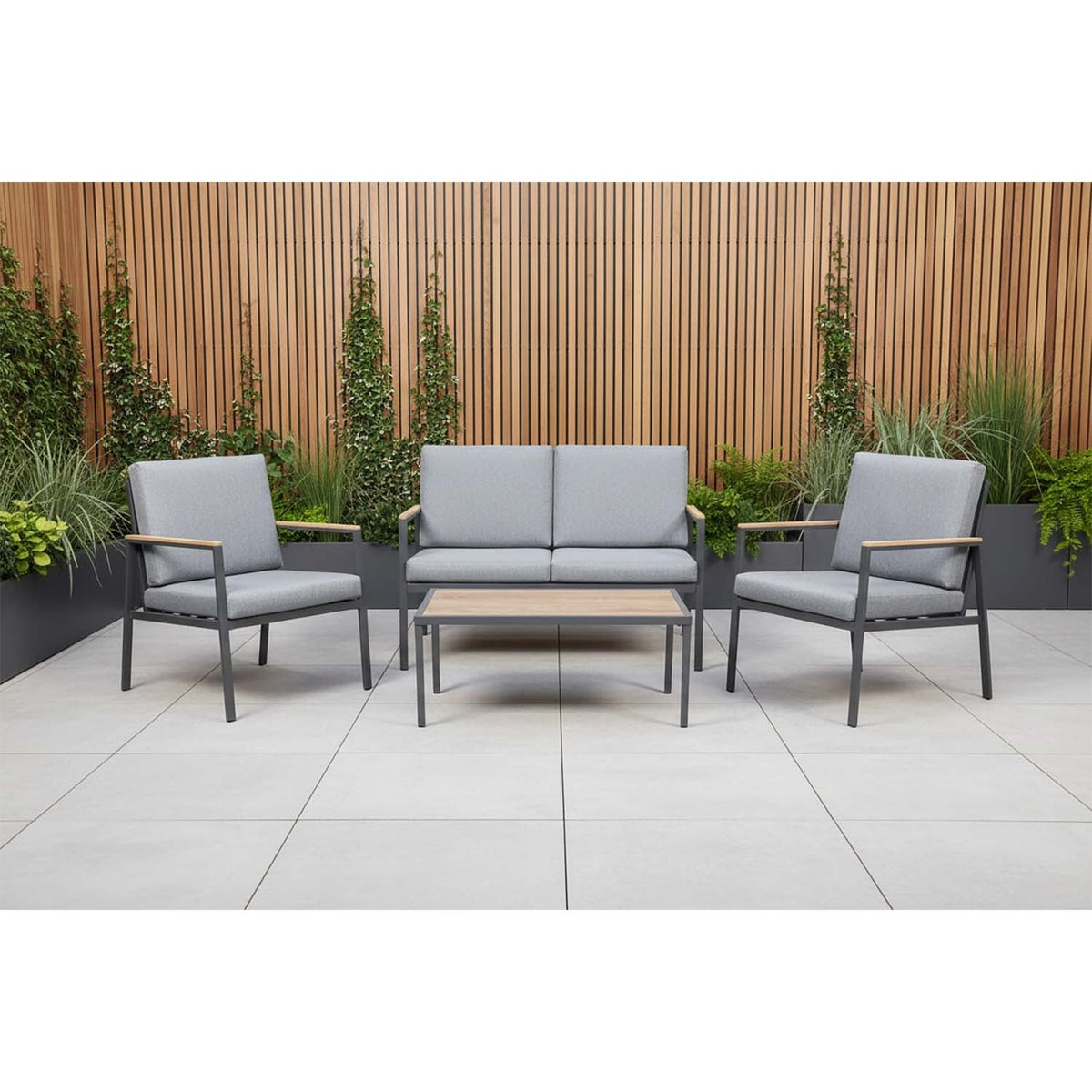 Meven Noto Garden Furniture Set – Sofa, 2 Chairs and Coffee Table