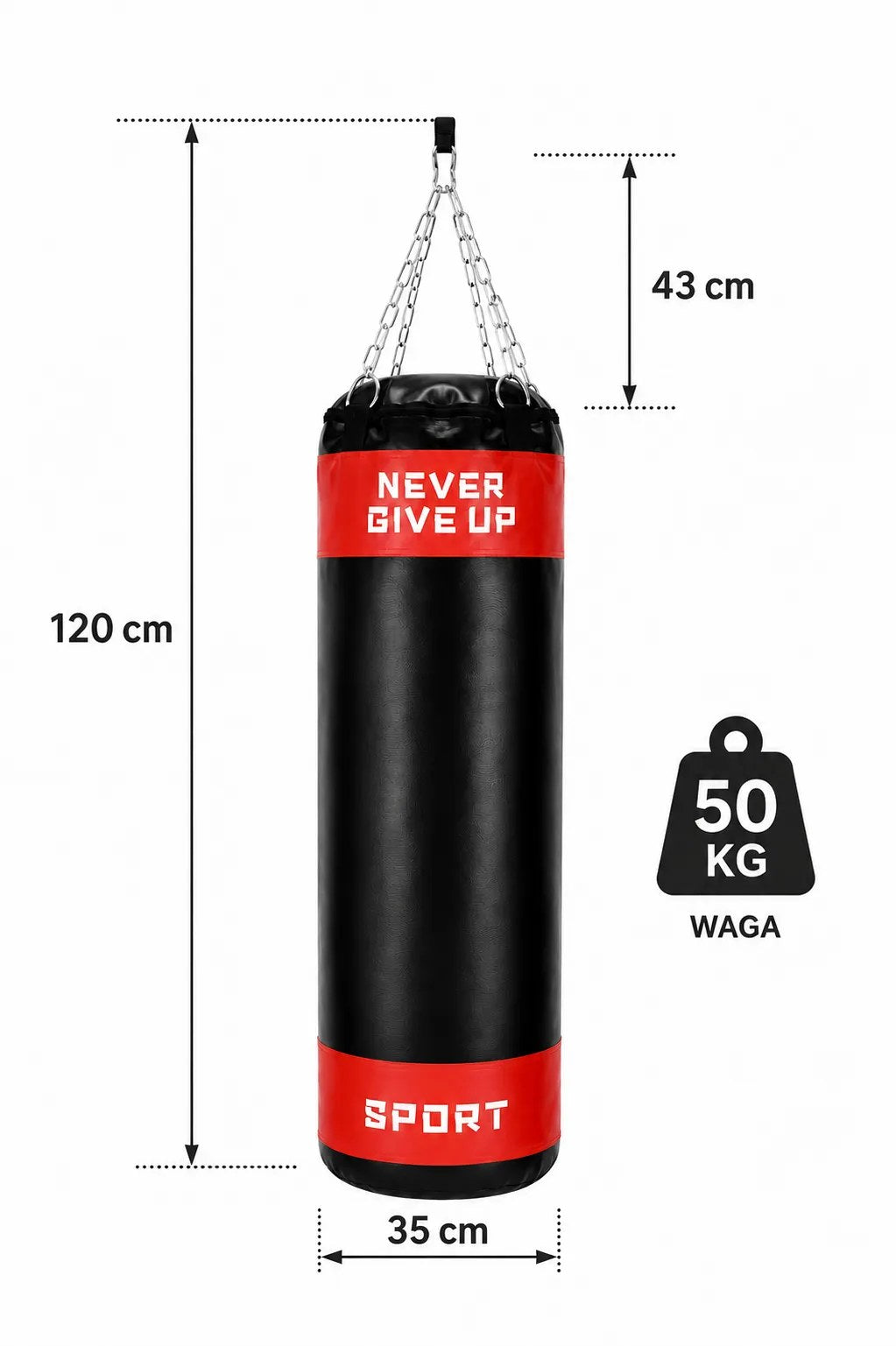 Kunert Hanging punching bag JOHN 120 cm, 50 kg - photo 7