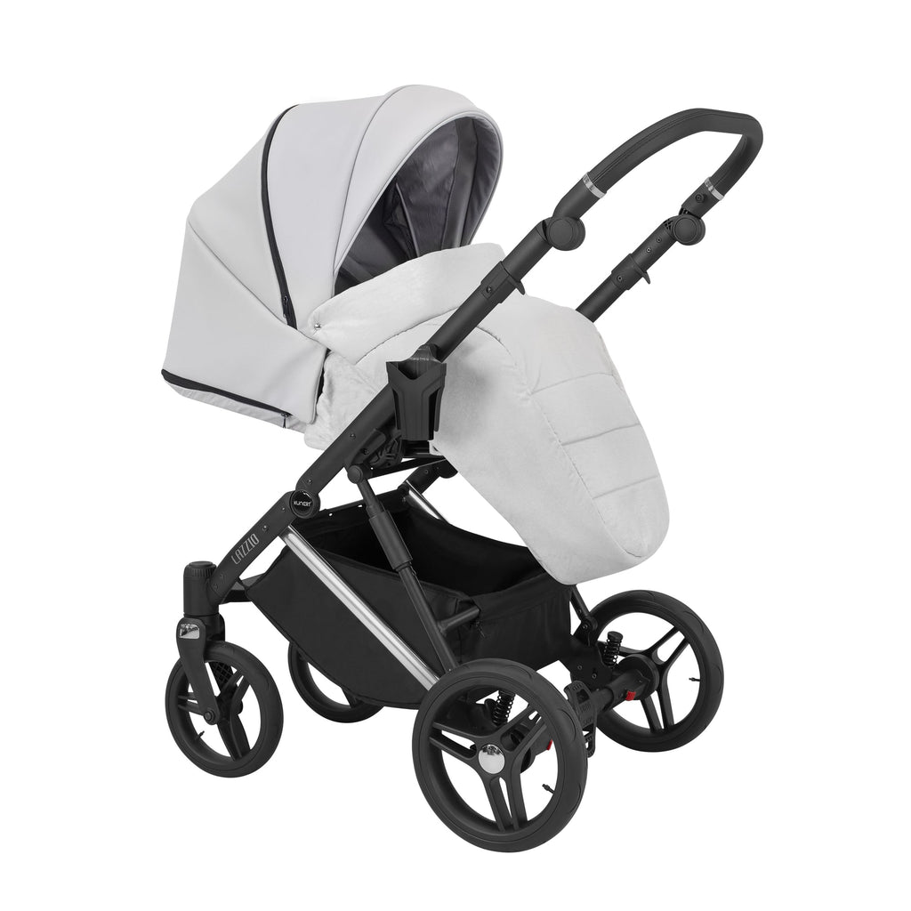 Wózek dziecięcy Kunert Lazzio Premium 2w1 - Srebrna rama - kolor: Popiel Eco