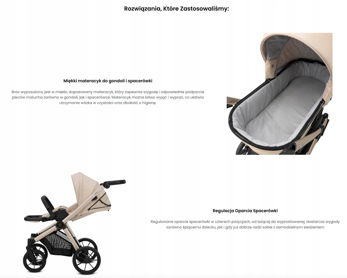 Kunert Brav 3-in-1 Stroller – White – image 12