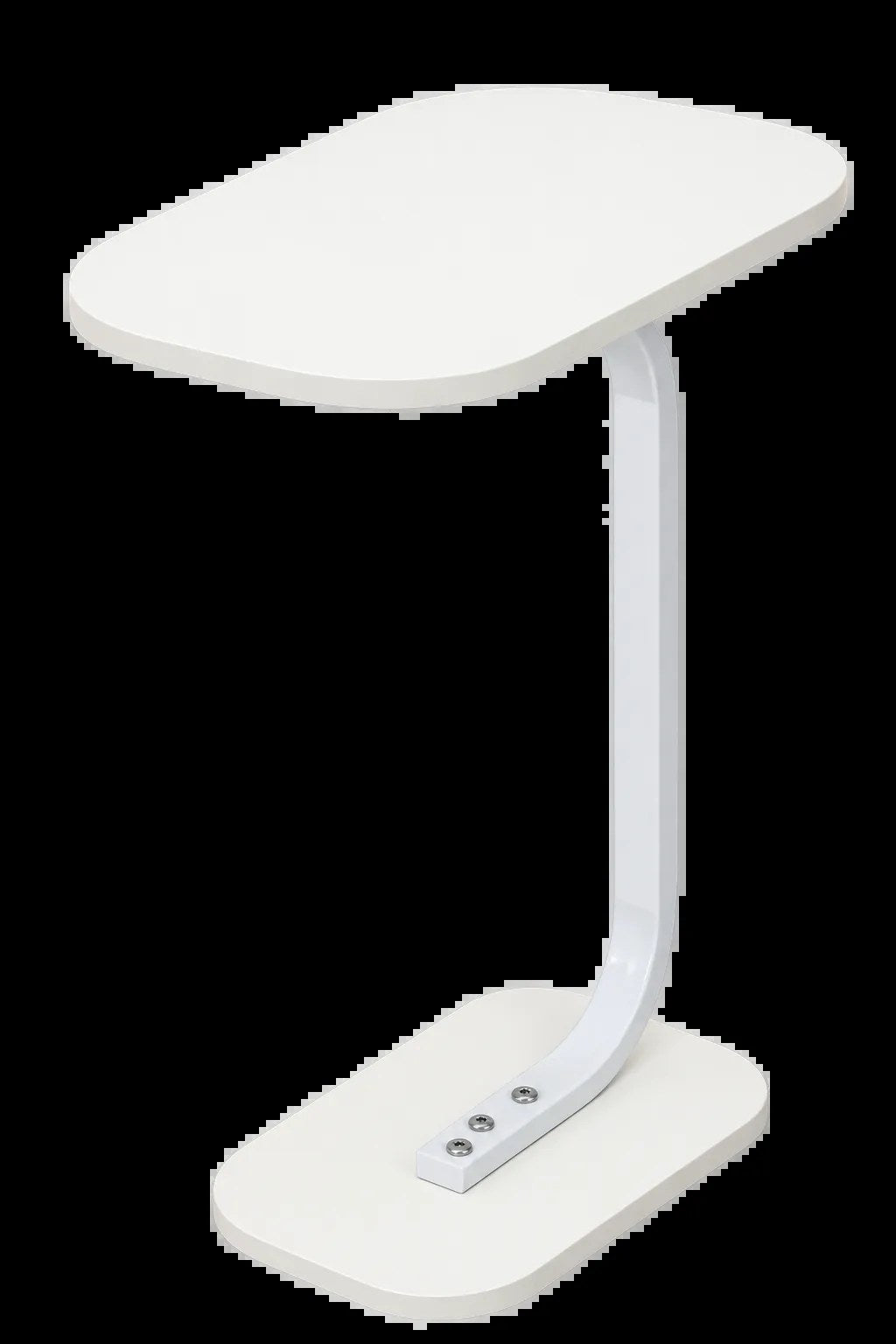 Kunert C-shaped side table Vero for sofa and laptop – white